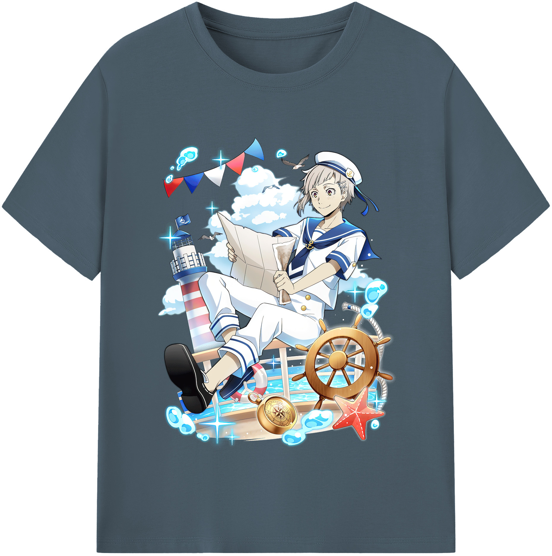（画像用） 文豪ストレイドッグス Bungo Stray Dogs 綿100％半袖Tシャツ（フロントプリント）